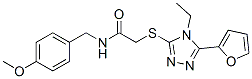 (9ci)-2-[[4-乙基-5-(2-呋喃)-4H-1,2,4-噻唑-3-基]硫代]-n-[(4-甲氧基苯基)甲基]-乙酰胺結構式_606111-60-8結構式
