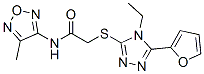 (9ci)-2-[[4-乙基-5-(2-呋喃)-4H-1,2,4-噻唑-3-基]硫代]-n-(4-甲基-1,2,5-噁二唑-3-基)-乙酰胺結(jié)構(gòu)式_606111-66-4結(jié)構(gòu)式