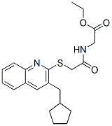 (9ci)-n-[[[3-(環(huán)戊基甲基)-2-喹啉]硫代]乙?；鵠-甘氨酸乙酯結(jié)構(gòu)式_606113-92-2結(jié)構(gòu)式