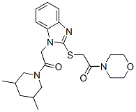 (9ci)-4-[[[1-[2-(3,5-二甲基-1-哌啶基)-2-氧代乙基]-1H-苯并咪唑-2-基]硫代]乙?；鵠-嗎啉結(jié)構(gòu)式_606117-51-5結(jié)構(gòu)式