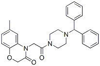 (9ci)-1-[(2,3-二氫-6-甲基-3-氧代-4H-1,4-苯并噁嗪-4-基)乙?；鵠-4-(二苯基甲基)-哌嗪結構式_606119-70-4結構式