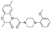(9ci)-1-[(2,3-二氫-2,6-二甲基-3-氧代-4H-1,4-苯并噁嗪-4-基)乙?；鵠-4-(2-甲氧基苯基)-哌嗪結(jié)構(gòu)式_606119-96-4結(jié)構(gòu)式