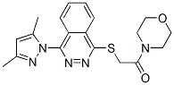 (9ci)-4-[[[4-(3,5-二甲基-1H-吡唑-1-基)-1-二氮雜萘yl]硫代]乙?；鵠-嗎啉結(jié)構(gòu)式_606122-18-3結(jié)構(gòu)式