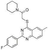 (9ci)-1-[[[2-(4-氟苯基)-6-甲基-4-喹唑啉]硫代]乙?；鵠-哌啶結(jié)構(gòu)式_606132-41-6結(jié)構(gòu)式