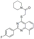 (9ci)-1-[[[2-(4-氟苯基)-8-甲基-4-喹唑啉]硫代]乙酰基]-哌啶結(jié)構(gòu)式_606132-45-0結(jié)構(gòu)式