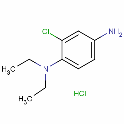 2-氯-N,N-二乙基苯-1,4-二胺鹽酸鹽結(jié)構(gòu)式_61813-50-1結(jié)構(gòu)式