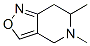 (9ci)-4,5,6,7-四氫-5,6-二甲基-異噁唑并[4,3-c]吡啶結構式_63501-02-0結構式