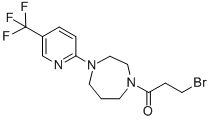 3-溴-1-(4-[5-(三氟甲基)吡啶-2-基]-1,4-二氮雜環(huán)庚烷-1-基)-1-丙酮結(jié)構(gòu)式_646455-90-5結(jié)構(gòu)式