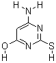 4-氨基-6-羥基-2-巰基嘧啶一水物結(jié)構(gòu)式_65802-56-4結(jié)構(gòu)式
