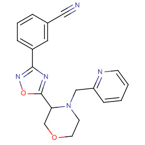 3-[5-(4-吡啶-2-甲基-嗎啉-3-基)-[1,2,4]噁二唑-3-基]-苯甲腈結構式_661458-79-3結構式