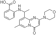 2-[[1-[7-甲基-2-(嗎啉-4-基)-4-氧代吡啶并[1,2-a]嘧啶-9-基]乙基]氨基]苯甲酸結構式_663620-70-0結構式