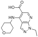 1-乙基-4-[(四氫-2H-吡喃-4-基)氨基]-1H-吡唑并[3,4-b]吡啶-5-羧酸結構式_675112-03-5結構式