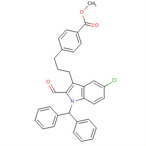 4-{3-[5-氯-1-(二苯基甲基)-2-甲?；?1H-吲哚-3-基]丙基}苯甲酸甲酯結(jié)構(gòu)式_683813-25-4結(jié)構(gòu)式