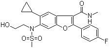5-環(huán)丙基-2-(4-氟苯基)-6-[(2-羥基乙基)(甲基磺?；?氨基]-N-甲基-3-苯并呋喃羧酰胺結(jié)構(gòu)式_691852-58-1結(jié)構(gòu)式