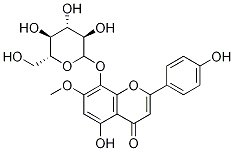 5,8,4’-三羥基-7-甲氧基黃酮 8-O-葡萄糖甙結構式_710952-13-9結構式