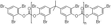 2,4,6-三溴苯氧基封端四溴雙酚-A 碳酸酯齊聚物結構式_71342-77-3結構式