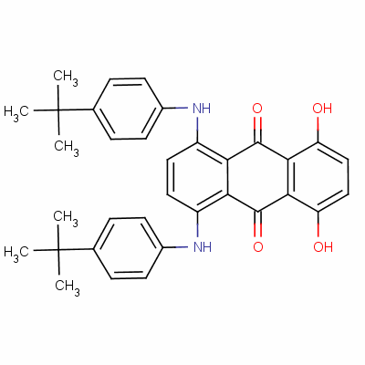 1,4-Bis[(4-butylphenyl)amino]-5,8-dihydroxy-9,10-anthraquinone Structure,71839-01-5Structure