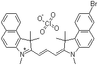 2-[3-(7-溴-1,1,3-三甲基-1,3-二氫苯并[E]吲哚-2-亞基)丙烯基]-1,1,3-三甲基-1H-苯并[E]吲哚高氯酸鹽結構式_726185-88-2結構式