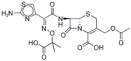7beta-[(Z)-2-(2-氨基噻唑-4-基)-2-(1-羧基-1-甲基乙氧基亞氨基)乙酰氨基]-3-乙酰氧基甲基-3-頭孢烯-4-羧酸結構式_73443-60-4結構式