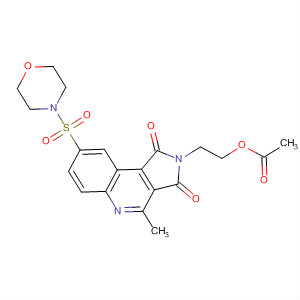 4-[[2-[2-(乙?；趸?乙基]-2,3-二氫-4-甲基-1,3-二氧-1H-吡咯并[3,4-c]喹啉-8-基]磺?；鵠-嗎啉結(jié)構(gòu)式_745046-84-8結(jié)構(gòu)式