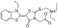 5-(3-乙基-2(3H)-苯并噻唑)-4-氧代-2-三氧-3-噻唑乙酸三乙胺鹽結(jié)構(gòu)式_7570-41-4結(jié)構(gòu)式