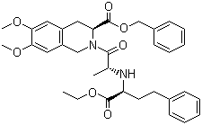 (S)-2-[(S)-2-((S)-1-乙氧羰基-3-苯基丙基氨基)丙?；鵠-6,7-二甲氧基-1,2,3,4-四氫異喹啉-3-甲酸芐酯結(jié)構(gòu)式_82637-57-8結(jié)構(gòu)式
