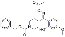 (E)-2-(5-甲氧基)苯酚 4-(n-芐氧基羰基)哌啶基-甲酮 o-乙酰肟結構式_84163-48-4結構式