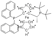 (R)-1-[(S)-2-(二-1-萘基硫脲膦)二茂鐵]乙基二叔丁基膦結(jié)構(gòu)式_849924-43-2結(jié)構(gòu)式