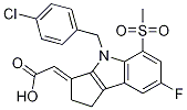 (E)-2-(4-(4-氯芐基)-7-氟-5-(甲基磺?；?-1,2-二氫環(huán)戊并[b]吲哚-3(4h)-基)乙酸結(jié)構(gòu)式_866215-99-8結(jié)構(gòu)式