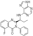 5-氟-3-苯基-2-[(1S)-1-(9H-嘌呤-6-基氨基)丙基]-4(3H)-喹唑啉酮結(jié)構(gòu)式_870281-82-6結(jié)構(gòu)式