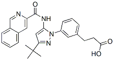 3-[3-(1,1-二甲基乙基)-5-[(3-異喹啉羰基)氨基]-1H-吡唑-1-基]-苯丙酸結(jié)構(gòu)式_872171-26-1結(jié)構(gòu)式
