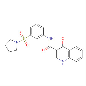 4-氧代-n-(3-吡咯烷-1-基磺?；交?-1H-喹啉-3-羧酰胺結(jié)構(gòu)式_873050-41-0結(jié)構(gòu)式