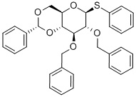 2,3-雙-O-(苯基甲基)-4,6-O-[(R)-苯基亞甲基]-1-硫代-B-D-吡喃葡萄糖苷苯酯結構式_87470-70-0結構式