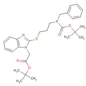 {2-[3-(芐基-叔丁氧基羰基-氨基)-丙基磺?；鵠-苯并咪唑-1-基}-乙酸叔丁酯結(jié)構(gòu)式_877624-69-6結(jié)構(gòu)式