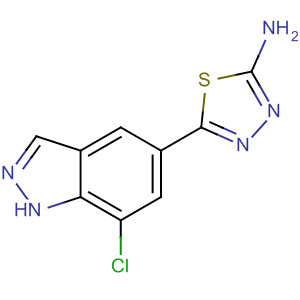 5-(7-氯-1H-吲唑-5-基)-1,3,4-噻二唑-2-胺結(jié)構(gòu)式_885222-71-9結(jié)構(gòu)式