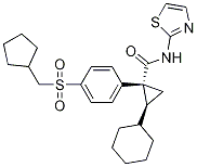(1R,2S)-2-環(huán)己基-1-(4-((環(huán)戊基甲基)磺?；?苯基)-N-(噻唑-2-基)環(huán)丙烷羧酰胺結(jié)構(gòu)式_886193-48-2結(jié)構(gòu)式