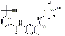 N-(6-氨基-5-氯-3-吡啶)-5-[[3-(1-氰基-1-甲基乙基)苯甲?；鵠氨基]-2-甲基苯甲酰胺結(jié)構(gòu)式_896159-45-8結(jié)構(gòu)式