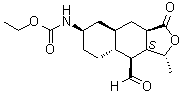 ((1R,3aR,4aR,6R,8aR,9S,9aS)-9-甲?；?1-甲基-3-氧代do十氫萘并[2,3-c]呋喃-6-基)氨基甲酸乙酯結(jié)構(gòu)式_900180-06-5結(jié)構(gòu)式