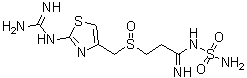 3-[2-(二氨基亞甲基氨基)-1,3-噻唑-4-基甲基亞磺酰]-N-氨基磺?；叻娑嗧拷Y(jié)構(gòu)式_90237-03-9結(jié)構(gòu)式