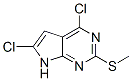 4,6-二氯-2-(甲基硫代)-7H-吡咯并[2,3-d]嘧啶結構式_90662-12-7結構式