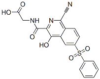 n-[[1-氰基-4-羥基-6-(苯基磺?；?-3-異喹啉]羰基]-甘氨酸結(jié)構(gòu)式_945739-92-4結(jié)構(gòu)式