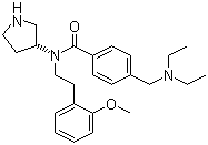 (R)-4-((二乙基氨基)甲基)-n-(2-甲氧基苯乙基)-n-(吡咯烷-3-基)苯甲酰胺結(jié)構(gòu)式_947303-87-9結(jié)構(gòu)式
