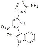 1H-pyrrole-3-carboxylic acid, 5-(2-amino-4-pyrimidinyl)-2-(1-methyl-1h-indol-3-yl)- Structure,951784-33-1Structure