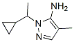 1-(1-環(huán)丙基乙基)-4-甲基-1H-吡唑-5-胺結(jié)構(gòu)式_957514-22-6結(jié)構(gòu)式