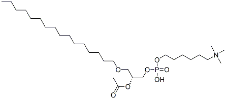 1-O-十六烷基-2-乙?；?sn-甘油-3-磷酸-(N,N,N-三甲基)-己醇胺結(jié)構(gòu)式_99103-16-9結(jié)構(gòu)式