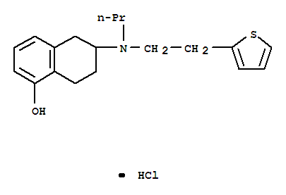 5,6,7,8-四氫-6-[丙基[2-(3-噻吩基)乙基]氨基]-1-羥基萘鹽酸鹽結(jié)構(gòu)式_102120-99-0結(jié)構(gòu)式