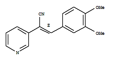 (Z)-3-(3,4-二甲氧基苯基)-2-吡啶-3-基丙-2-烯腈結構式_149286-90-8結構式