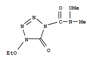 1H-tetrazole-1-carboxamide,4-ethoxy-4,5-dihydro-n-methoxy-n-methyl-5-oxo-(9ci) Structure,201292-46-8Structure