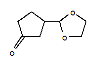 3-(1,3-二氧雜烷-2-基)-環(huán)戊酮結(jié)構(gòu)式_202120-83-0結(jié)構(gòu)式