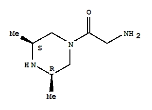 (3r,5s)-rel-(9ci)-1-(氨基乙酰基)-3,5-二甲基哌嗪結(jié)構(gòu)式_208468-77-3結(jié)構(gòu)式